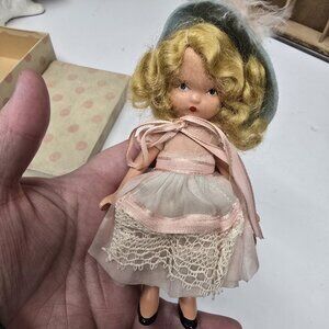 Sweet Vintage Nancy Ann Storybook Doll 130 Dainty Dolly Pink & Blue